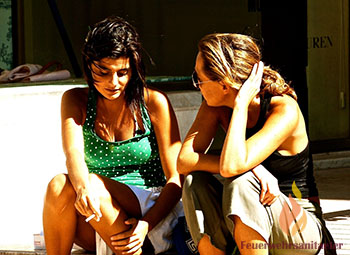 Girls talking